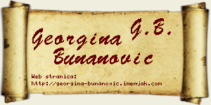 Georgina Bunanović vizit kartica
